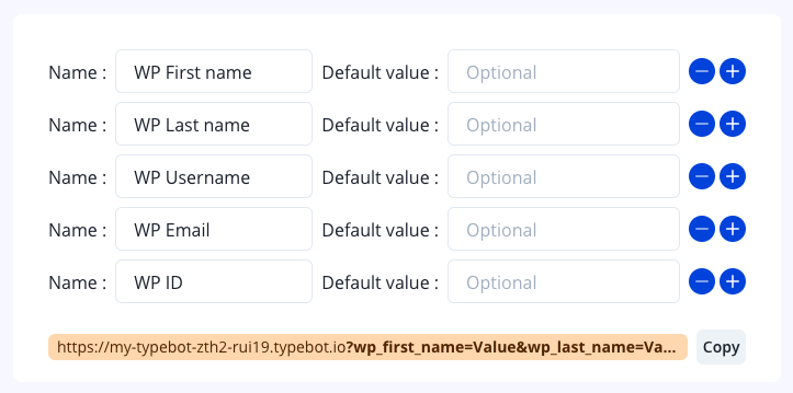 WP predefined variables